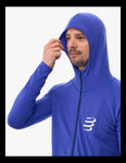 Compressport - 3D Thermo Seamless Hoodie Zip - Dazz Blue