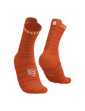 Compressport Pro Racing Socks v4.0 Ultralight Run High - Fire/White