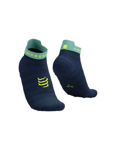 Compressport Pro Racing Socks v4.0 Ultralight Run Low - Blues/Shell Blue